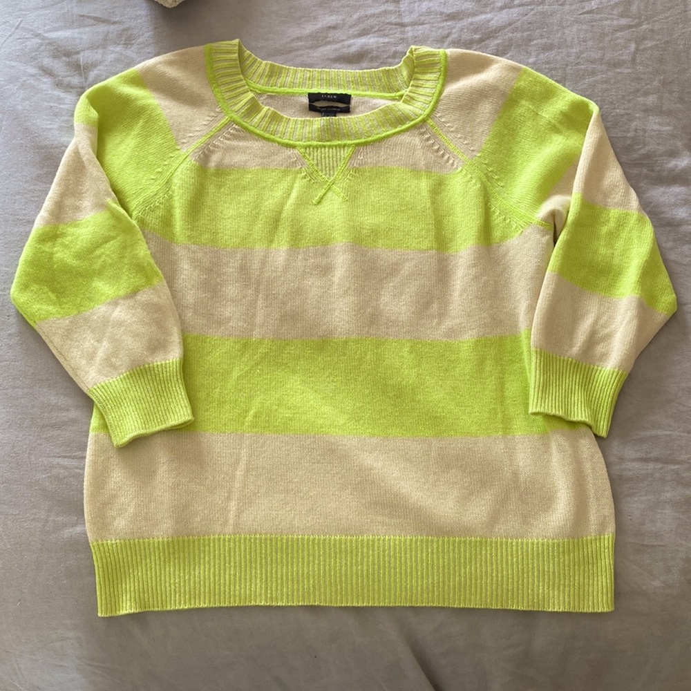J. Crew Neon Cashmere Sweater | Size L